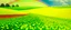 Placeholder: A light pale yellow field with clovers and a rainbow painted by Karl Wiener