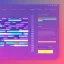 Placeholder: a modern web interface with 31 days of SQL tips, digital, dark colours, synthwave