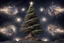 Placeholder: a fairy-tale Christmas tree in space among breathtaking galaxies