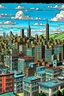 Placeholder: A skyline view of San Francisco comic book style