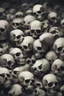 Placeholder: a blurry, distressing, haunting image of fractured skulls, scattered
