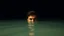 Placeholder: A Young Man Humorously Looking Straight With Only His Head And Beautiful Eyes Are Appearing From The Surface Of The Water At Dark Night Showing Dramatic And Cinematic Ambiance.