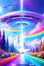 Placeholder: Ufo rainbow, futuriste ultra moderne,heaven,crystal very beautiful city,nature forest flowers colors