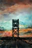 Placeholder: watercolor painting of Old Harbour Bridge Thoppumpady , pen line sketch and watercolor painting ,Inspired by the works of Daniel F. Gerhartz, with a fine art aesthetic and a highly detailed, realistic style