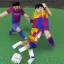 Placeholder: Lionel Messi in Minecraft beating up Christiano Ronaldo