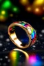 Placeholder: rainbow light space ring