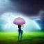 Placeholder: Full body portrait, painting, medium shot lady background volumetric woolitize thunderstorm