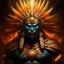 Placeholder: fantasy, realistic, ultra graphics, ue5, portrait, half orc, aztec
