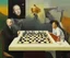 Placeholder: Complex Surgical Instruments,Putin, President Xi Of China And Joe Biden Play Chess with a Newborn Boy,Minimalism,Painting By Adrian Ghenie,Michelangelo,Rene Magritte,Lucian Freud,Salvador Dali,Pablo Picasso