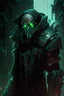 Placeholder: Pyke from league of legends in black cyberpunk style