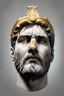 Placeholder: Ultra Realistic image, Roman sculpture, white marble material, Lionel Messi, gold Laurel leaves wreath, renaissance ornaments, one gold star in heart, sun ornament, sun rays background, chisel style, waist up portrait, emperor style, epic, celestial, cinematic lighting, God light, god rays, 4k resolution, smooth details, ornate details, soft lighting, unreal engine 5, art station, substance 3d.