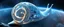 Placeholder: celtic knot hollow tube transparent core ornate indented space ship, shiny bright mega ship snail flourescent white blue like bubble gum with a few big windows and decks, interdimensional twister, rock against colored spaced fog, space interior. split tail,