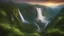 Placeholder: The image showcases a mesmerizing view of a massive waterfall cascading from the top of a mountain hill, with the waterfall soaring to a great height and flowing forcefully into the valley amid lush green trees and vegetation. The image reflects the beauty and power of nature and its enchanting impact on the surrounding environment, inviting viewers to explore these magnificent natural landmarks around the world.