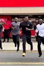 Placeholder: 2000000 black men running into a KFC chicken restaurant doing everything to get chicken pure chaos