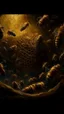 Placeholder: Bosch nightmares paining style Title:a bees around and inside a Honeycomb , 8k artistic photography, photorealistic concept art, soft natural volumetric cinematic perfect light, chiaroscuro, award-winning photograph, masterpiece, oil on canvas, Raphael, Caravaggio’s, Greg Rutkowski, people, beksinski, Giger