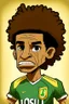 Placeholder: Douglas Louise Brazilian football player cartoon 2d