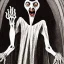 Placeholder: nosferatu vampire with white skin yellow eyes and tentacles and four long arms and fingers