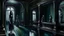 Placeholder: A haunting oil painting with eerie brush strokes and dark colors, Mirrors reflect ghostly figures in the mansion of the damned, adding a chilling atmosphere to the scene