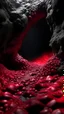 Placeholder: A dark reddish magenta lava flows in underground designed in Ica stones