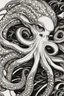 Placeholder: Create a captivating modern 2d ink tattoo design for print , prestigious (Sacred Octopus) using the elegant influences of japan art style, for print, dynamic elements from fashion and design, and bold Japanese contemporary art aesthetics, framing centered in the center, distanced from the edges of the paper perimeter, perfect anatomy, bauhaus, Divine Proportion,