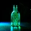 Placeholder: A digital message in a glass bottle. The message is the creation of artificial intelligence.