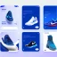 Placeholder: beautiful webite for shoes, ui, ux, ui/ux, nike, blue, white, teal, running person, website