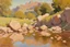 Placeholder: Sunny day, rocks, mountains, puddle, rodolphe wytsman and ludwig dettman impressionism paintings