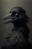 Placeholder: Portrait of human-crow hibrid