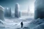 Placeholder: cinemtic photo snow ice cold wind humans freezing grand solar minimum mini ice age western europe modern city skyscrapers