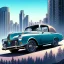 Placeholder: city environment, classic style concept, vintage hotrod oldtimer vehicle, retro design study, classic steel wheels, toned colors