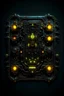 Placeholder: Sprite rust metal, separate blokcs, thorns, tentacles, Metal Armor plate sheet, neon lights from edges, neon frame on ages, Metal rust, Sheet metal, Metal square, space theme, space game, gray background, 32 pixel by 32 pixel art