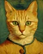 Placeholder: Portrait of a cat by Van Gogh