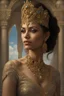 Placeholder: A stunning queen of the Sava River, adorned in jewels and silk, gazes out from the opulent palace of King Solomon. The photo-realistic image captures every intricate detail of her regal beauty, from the delicate lace of her gown to the shimmering gold of her crown. This piece is a perfect blend of photo-realism and hyper-realism, transporting you to a world of luxury and royalty.