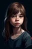 Placeholder: 13 years girl, realistic dramatic style