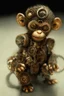 Placeholder: small cute steampunk mechanical monkey, made of metal