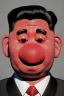 Placeholder: Waist up muppet Portrait, Kim Jong-un muppet doll, black suit, photo studio, red background, unreal engine 5, concept art, art station, god lights, ray tracing, RTX, lumen lighting, ultra detail, volumetric lighting, 3d.