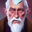 Placeholder: Portrait of a 90 year old warlock like Albus Dumbledore, Gandalf, Merlin, Sherlock Holmes and Mary Poppins