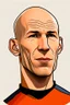 Placeholder: Arjen Robben Dutch football player cartoon 2d