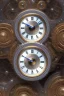 Placeholder: 3d mandelbulb 3d fractal with real silver gears of mechanical clock with 12 beautiful realistic girls dancing in clock numbers in beautiful color full space