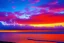 Placeholder: Brilliant sunset at Honolulu Hawaii covered in winter snow and ice at sunset, alcohol inks, dazzling wet bright colors, winter wonderland