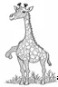 Placeholder: outline art for Giraffe coloring pages with sitch, white background, Sketch style, full body, only use outline, toddlers style, clean line art, white background, no shadows and clear and well outlined.