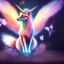 Placeholder: unicorn with butterfly wings playing with a seperate fox