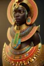 Placeholder: kente scene, Black Egyptian Cat, jewelry, realistic, thread, embroidery, octane render, high detail