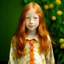 Placeholder: pretty girl, age 10, ginger hair, colourful, gentle, full-body