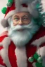 Placeholder: All Black Santa, translucent, wearing green mask, white smoke, red green blue, rage, high definition, ultra 8 k, volumetric lighting, blue fire, rain