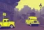 Placeholder: a study of cell shaded cartoon of a yellow truck on a country road, street lamps, road, illustration, wide shot, subtle colors, post grunge, concept art by josan gonzales and wlop, by james jean, victo ngai, david rubín, mike mignola, laurie greasley, highly detailed, sharp focus, alien, trending on artstation, hq, deviantart, art by artgem