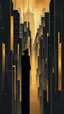 Placeholder: Big city , many levels ,minimalism,Abstract black and gold minimalism geometric surreal beautiful fashion portrait,splash art explosion,minimalist surreal surrounding background,surreal lonely depth,deep soul spirit,fantasy surreal geometry,flat,utopia,album art,cover art,album cover,cinematic,8k,epic movie still,sharp focus,by Gustav Klimt,pascal blanche,rutkowski,repin,artstation hyperrealism painting concept art of detailed character,design matte painting,leaf