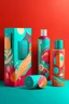 Placeholder: spa and beauty, abstract colors on the packaging design template