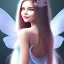 Placeholder: smiling girl, cute, beautiful, long hair, transparent dress, fairy wings, full body