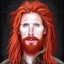 Placeholder: Portrait of Courtney Gains as a ruggedly handsome but joyful roguish pirate, charismatic, attractive male, masculine, perfect, precisely detailed, lightly freckled face, meticulously detailed multi-hued ginger carrot colored cherry fire red hair; Malachai of the corn; fantasy, intricate, elegant, highly detailed, digital painting, artstation, concept art, matte, sharp focus, illustration, art by artgerm and greg rutkowski and alphonse mucha